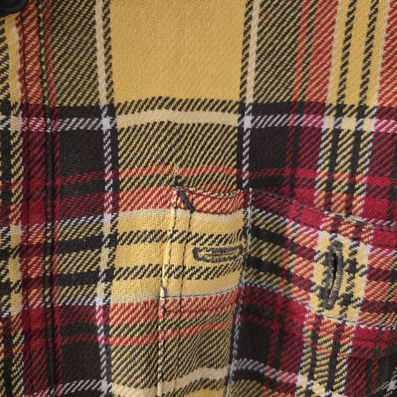Rugby Ralph Lauren flannel. Large. Yellow and rust color. - Picture 4 of 5